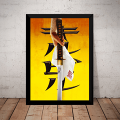 Quadro Decorativo Filme Kill Bill Espada Poster Moldurado