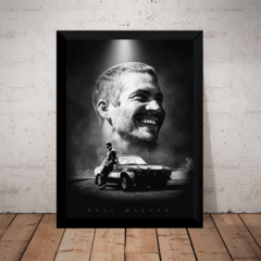 Quadro Paul Walker Velozes E Furiosos Arte Poster Moldurado