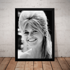 Quadro Decorativo Brigitte Bardot Foto Poster Moldurado