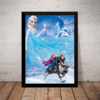 Quadro Filme Frozen Disney Poster Moldurado