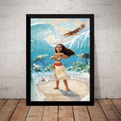 Quadro Filme Moana Um Mar De Aventuras Poster Moldurado