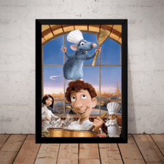 Quadro Filme Ratatouille Ratatui Arte Poster Moldurado