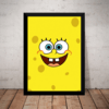 Quadro Bob Esponja Arte Poster Moldurado