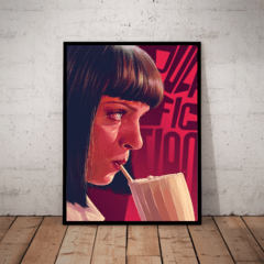 Quadro Pulp Fiction Arte Mia Wallace Poster Com Moldura