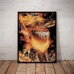 Quadro Decorativo Inferno Na Torre Filme Poster Moldurado