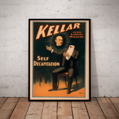 Quadro Decorativo Kellar Magico Retro Cartaz Moldurado