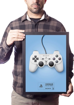 Poster Com Moldura A3  Game Retrô Controle Playstation