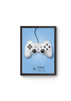 Poster Moldurado Game Retrô Controle Playstation Quadro