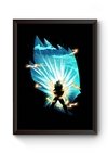 Quadro Arte Minimalista Vegeta DBZ Poster Moldurado