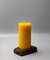 Vela Pilar Estriado - Pura Cera de Abejas - Beeswax Candle