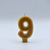 Imagen de Pack de 4 Velas Número de Cera de Abeja para Cumpleaños/Aniversario + 1 vela fina mini.