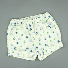 Short Baby Benetton Talle 0 meses blanco barcos