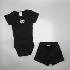 Conjunto Remera + Short Grisino - Talle 3-6 meses - SEGUNDA SELECCIÓN