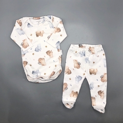 Conjunto Remera/body + Pantalón Mimo - Talle 0-3 meses - SEGUNDA SELECCIÓN