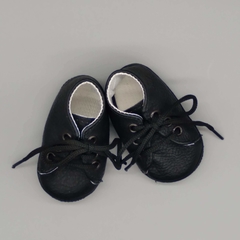 Zapatos BBS Talle 15 (10 cms suela) cuero negro acordonado - comprar online