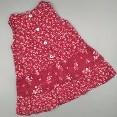 Vestido Alpiste Talle 9 meses corderoy bordó floreado - comprar online