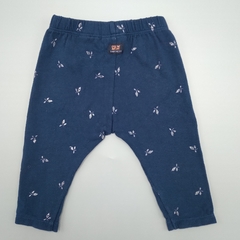 Legging Baby Mango Talle 2-3 meses (largo 29 cm) algodón azul con detalles en plateado - comprar online