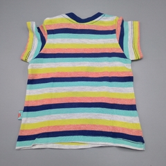 Segunda Selección - Remera Owoko Talle 1 (equivalente 1-3 meses) algodón rayas de colores - comprar online