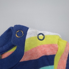 Segunda Selección - Remera Owoko Talle 1 (equivalente 1-3 meses) algodón rayas de colores en internet