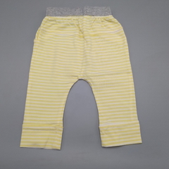 Segunda Selección - Legging Crayón Talle 3-6 meses (largo 34 cm) algodón amarillo a rayas - comprar online