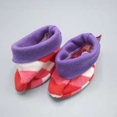 Segunda Selección - Escarpines Owoko (suela 8 cm) algodón rosa a rayas - comprar online