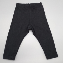 Legging Grisino Talle 3-6 meses (largo 36 cm) algodón negro