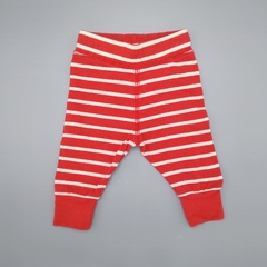 Legging Little Akiabara Talle 3 meses (largo 30 cm) rayas rojas