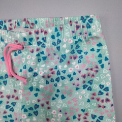 Legging Minimimo Talle S (3-6 meses) algodón verde con corazones - comprar online