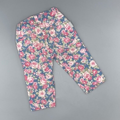Pantalón Cande Talle 3 meses celeste claro floreado (36 cm largo) en internet