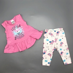 Conjunto Remera/body + Pantalón Grisino - Talle 0-3 meses - SEGUNDA SELECCIÓN