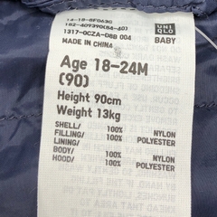 Campera abrigo Uniqlo - Talle 18-24 meses - SEGUNDA SELECCIÓN