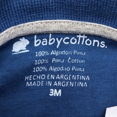 Body Baby Cottons - Talle 3-6 meses - SEGUNDA SELECCIÓN - comprar online