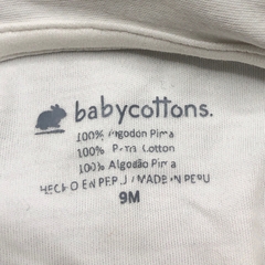 Body Baby Cottons - Talle 9-12 meses - SEGUNDA SELECCIÓN