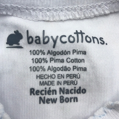 Enterito corto Baby Cottons - Talle 0-3 meses - Baby Back Sale SAS