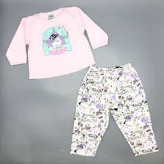 Conjunto Remera/body + Pantalón Grisino - Talle 6-9 meses - SEGUNDA SELECCIÓN