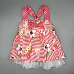 vestido Talle 18 meses rayado flores