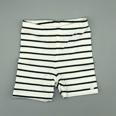 Short Grisino Talle 0 meses rayado blanco y negro