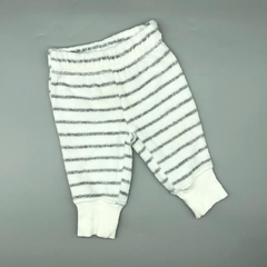 Pantalón Carters Talle 3 meses toalla gris y blanco