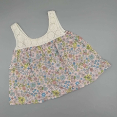 Musculosa NUEVA Circo Talle 9 meses rosa con flores - tejido arriba - comprar online