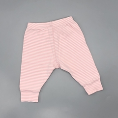 Segunda Selección - Legging Baby GAP Talle 0-3 meses algodón rayas rosa blanco moño (27 cm largo) en internet