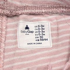 Segunda Selección - Legging Baby GAP Talle 0-3 meses algodón rayas rosa blanco moño (27 cm largo) - Baby Back Sale SAS
