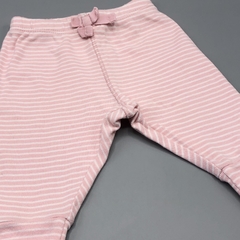 Segunda Selección - Legging Baby GAP Talle 0-3 meses algodón rayas rosa blanco moño (27 cm largo) - tienda online