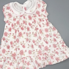 Segunda Selección - Vestido body Baby Cottons Talle 3 meses algodón blanco flroes rojas cuello bote - comprar online