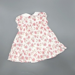 Segunda Selección - Vestido body Baby Cottons Talle 3 meses algodón blanco flroes rojas cuello bote en internet