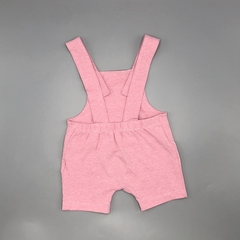Segunda Selección -Jumper short Pandy Talle S (3-6 meses) algodón rosa jaspeado estampa osito bolsillo en internet