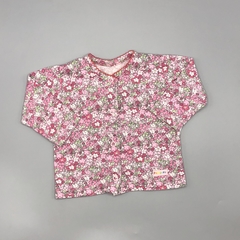 Set Pampero Talle 0-3 meses algodón florcitas fucsia rosa (vestido y bata) - tienda online