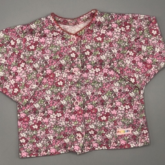 Imagen de Set Pampero Talle 0-3 meses algodón florcitas fucsia rosa (vestido y bata)