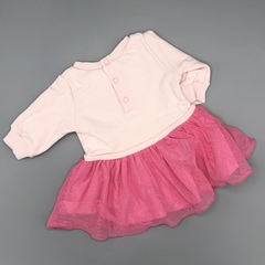 Buzo Grisino Talle Recién Nacido con falda- rosa con frisa - comprar online
