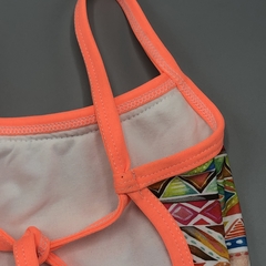 Segunda Selección - Malla NUEVA Talle 2 (12-18 meses) naranja fluor diseño tribal blanco verde marrón rosa - tienda online