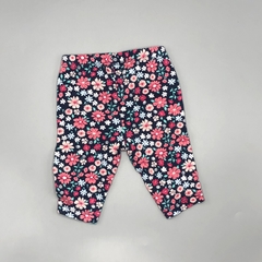 Legging Carters Talle 3 meses algodón azul oscuro mini florcitas rosa fucsia (25 cm largo) en internet